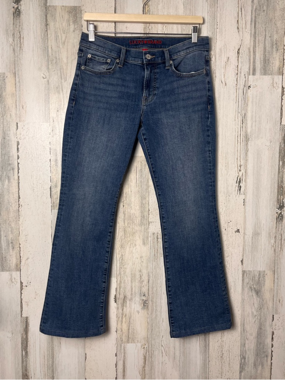 Lucky Brand Sweet Mid Rise Dark Blue Flare Jeans 6/28